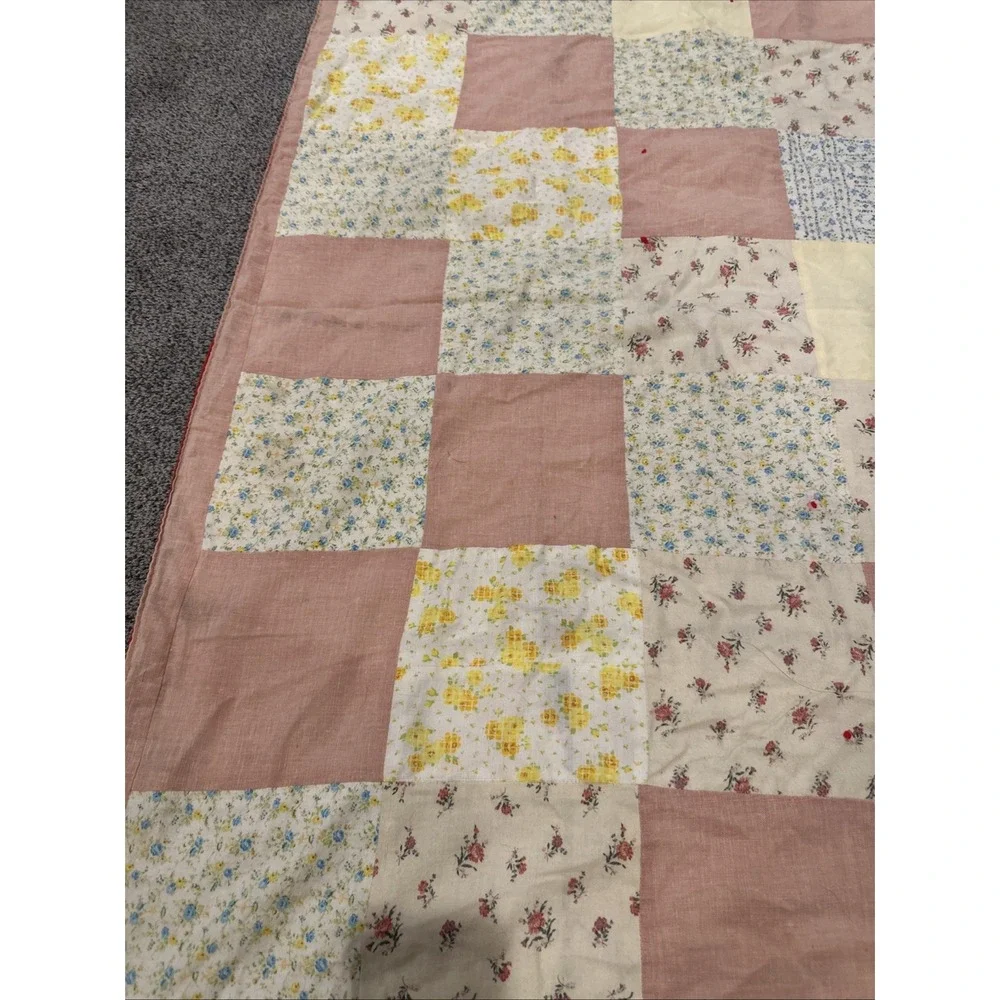Vintage Raggedy‎ Ann & Andy Homemade Quilt Patchwork, Crib/Toddler Bed Size